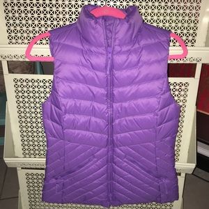 Talbots Chevron The Puffer Vest in Lavender